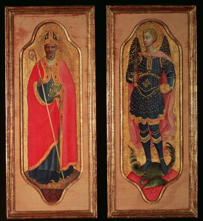 St. Nikolaus von Bari und St. Michael, ca. 1423 von Fra Angelico